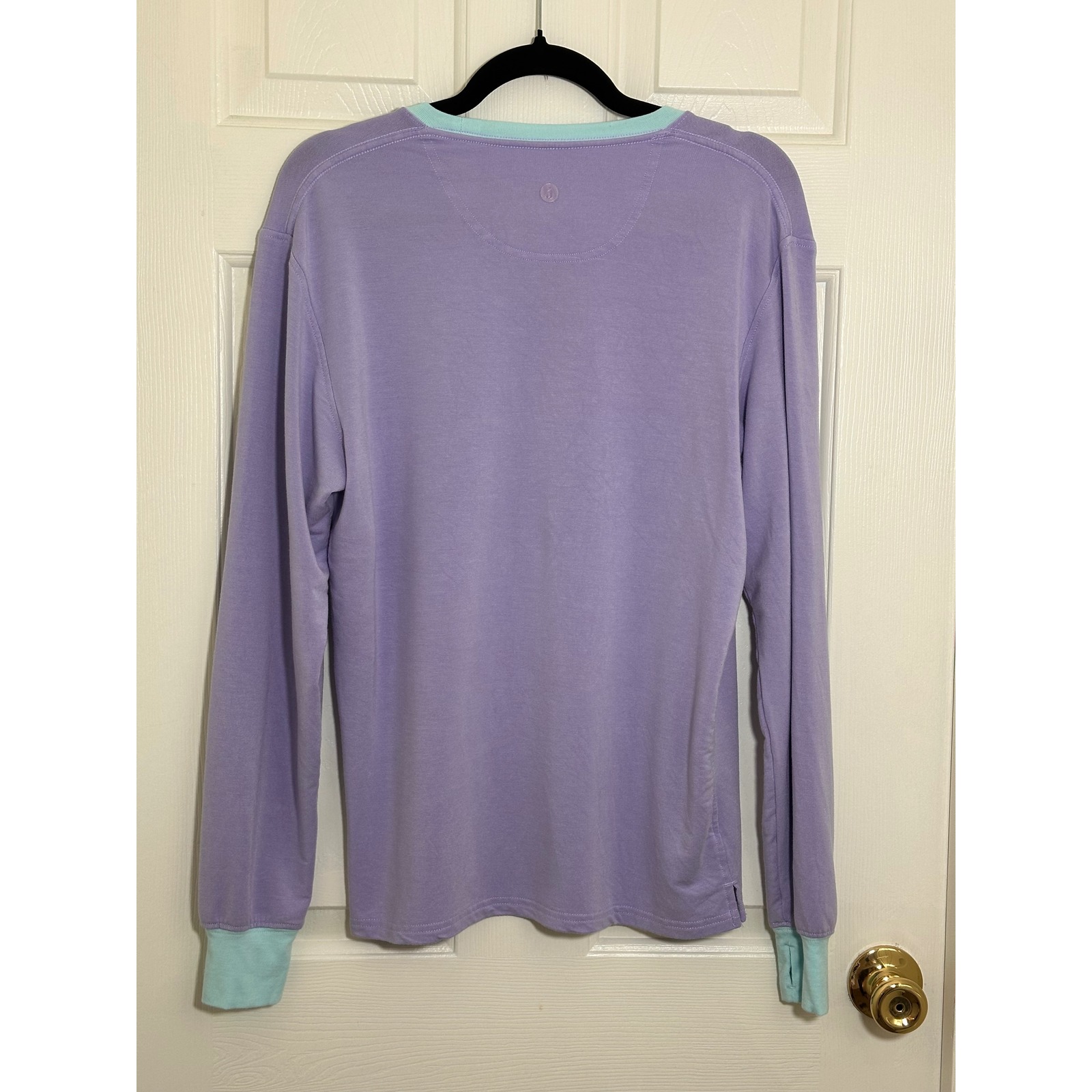 Jambys Women Purple Mint Modal Pajama Set Long Sleeve Jamtee Long Jambys S — image 4 of 7